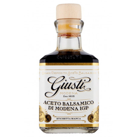 Fronte Aceto Balsamico di Modena I.G.P. - Etichetta bianca 250 ml G. Giusti