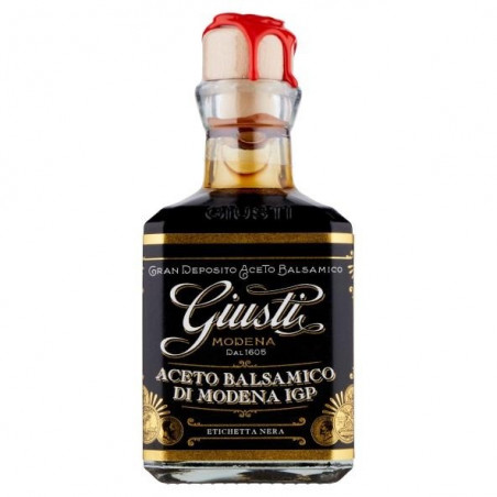 fronte Aceto Balsamico di Modena I.G.P. - Etichetta nera 250 ml G. Giusti