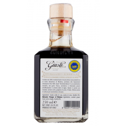 retro etichetta Aceto Balsamico di Modena I.G.P. - Etichetta bianca 250 ml G. Giusti