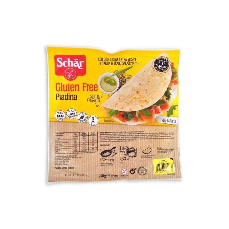 Piadina senza glutine 240 gr - Schär