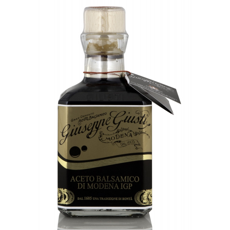 fronte Aceto Balsamico di Modena I.G.P. - Denso etichetta oro  250 ml G. Giusti