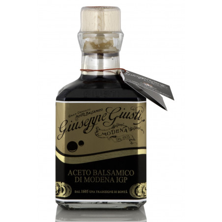 fronte Aceto Balsamico di Modena I.G.P. - Denso etichetta oro  250 ml G. Giusti