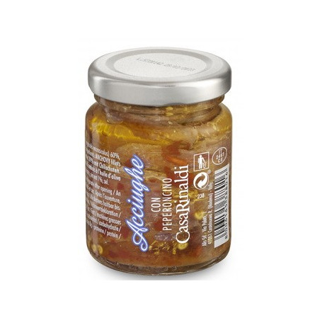 Filetti di acciughe con peperoncino 95 gr - Casa Rinaldi