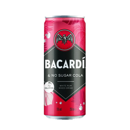 Bacardi & No Sugar Cola 25 cl - Bacardi