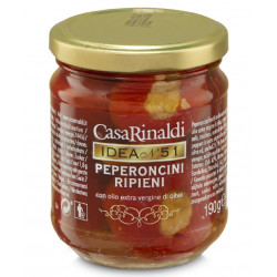 Peperoncini farciti in olio extravergine d'oliva 190 gr - Casa Rinaldi