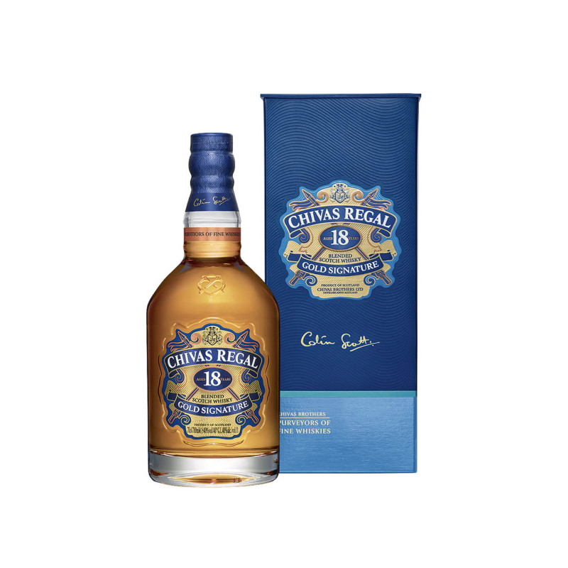 Achat de Whisky Chivas Regal 18 ans Gold Signature 70cl vendu en Coffret  sur notre site - Odyssee-vins