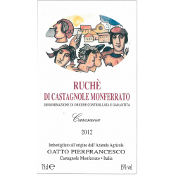 Ruchè di Castagnole Monferrato d.o.c.g. Caresana 75 cl - Gatto