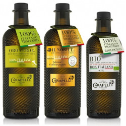 collezione bottiglie olio carapelli