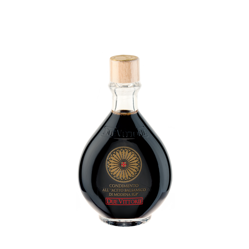 Vista fronte Aceto Balsamico di Modena I.G.P. Linea oro 250 ml - Due Vittorie