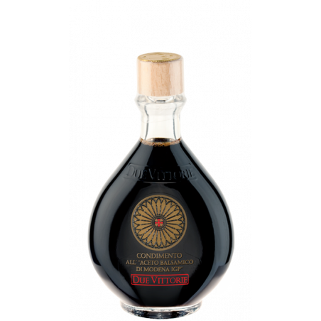 Vista fronte Aceto Balsamico di Modena I.G.P. Linea oro 250 ml - Due Vittorie