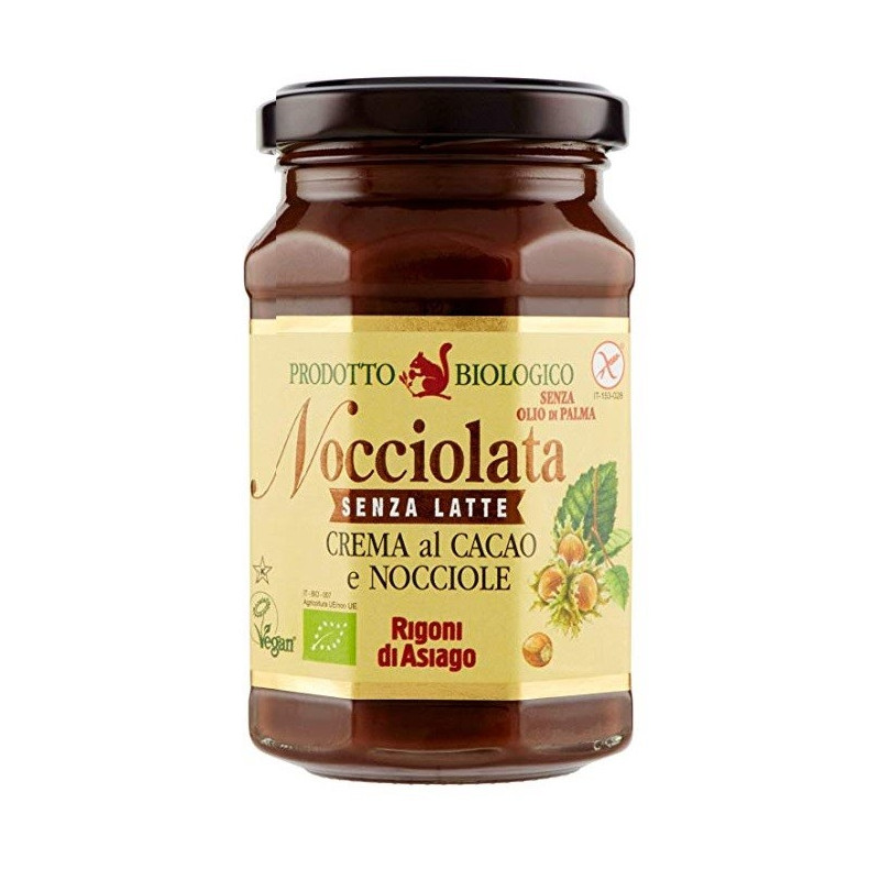 Crema bio al cacao e nocciola senza latte "Nocciolata" 250 gr - Rigoni di Asiago