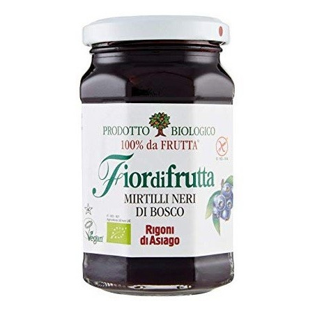 Confettura bio di Mirtilli neri di bosco Fiordifrutta 250 gr - Rigoni di Asiago