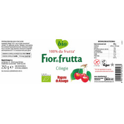 Confettura Bio Ciliegia Fiordifrutta 250 gr - Rigoni di Asiago - etichetta