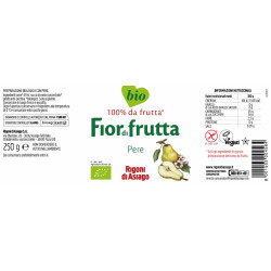 Confettura Bio Pera Fiordifrutta 250 gr - Rigoni di Asiago - etichetta