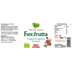 Confettura Bio fragole e fragoline di bosco Fiordifrutta 250 gr - Rigoni di Asiago