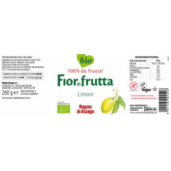 Confettura Bio limoni Fiordifrutta 250 gr - Rigoni di Asiago - etichetta