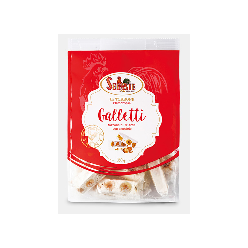 Torroncini friabili con nocciole "Galletti" 180 gr - Sebaste