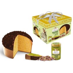 Panettone Gran Reale con Crema spalmabile al pistacchio 750 gr - Di Costa