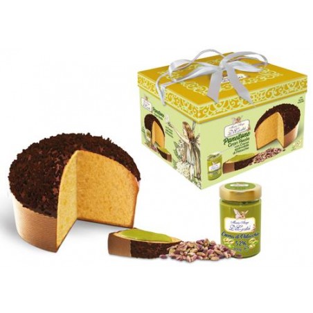 Panettone Gran Reale con Crema spalmabile al pistacchio 750 gr - Di Costa