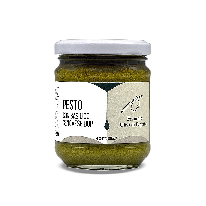 Pesto con aglio in olio extravergine d'oliva 180 gr - Frantoio Ulivi di Liguria