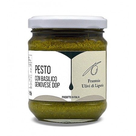 Pesto con aglio in olio extravergine d'oliva 180 gr - Frantoio Ulivi di Liguria