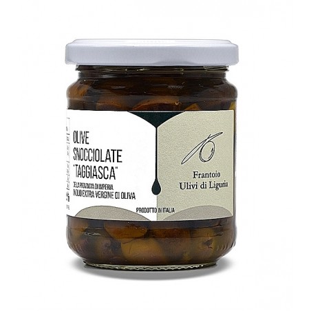 Olive taggiasche snocciolate in olio extra vergine di oliva 180 gr - Frantoio Ulivi di Liguria