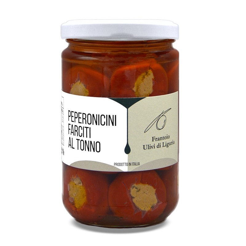 Peperoni farciti in olio extravergine d'oliva 290 gr- Frantoio Ulivi di Liguria