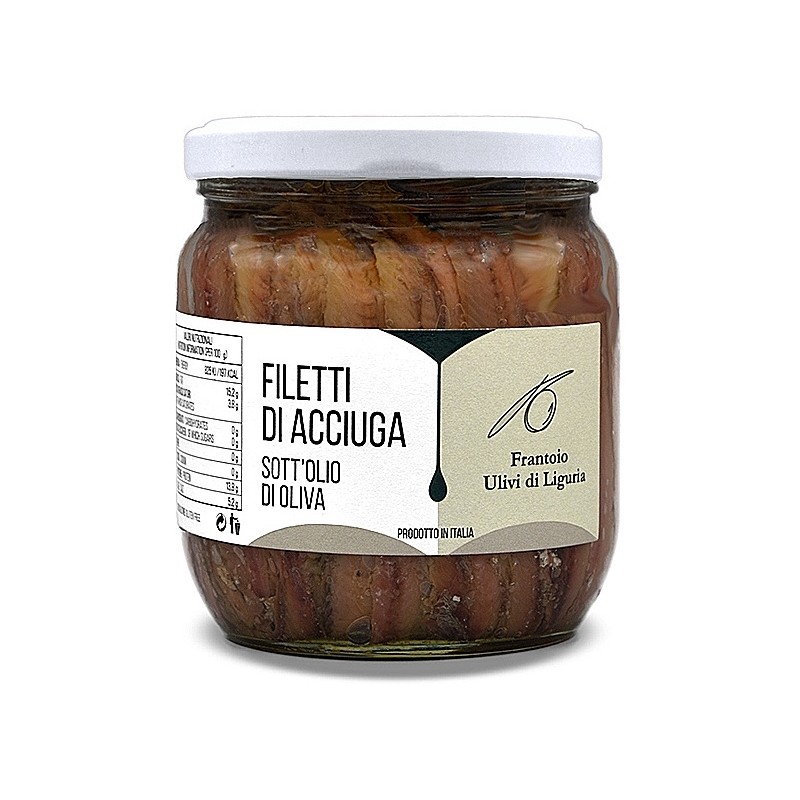 Filetti di Acciughe in olio d'oliva 425 gr - Frantoio Ulivi di Liguria