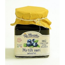 Confettura extra di Mirtilli Neri Selvatici Bio 340 gr - Re Mirtillo