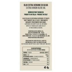 Olio extravergine d'oliva monocultivar Taggiasca 25 cl - Frantoio Ulivi di Liguria retro