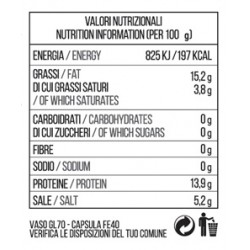 Filetti di Acciughe in olio d'oliva 212 gr - valori nutrizionali