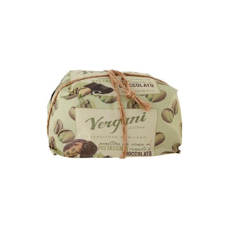 Panettone al pistacchio e cioccolato 750 gr - Vergani Gourmet