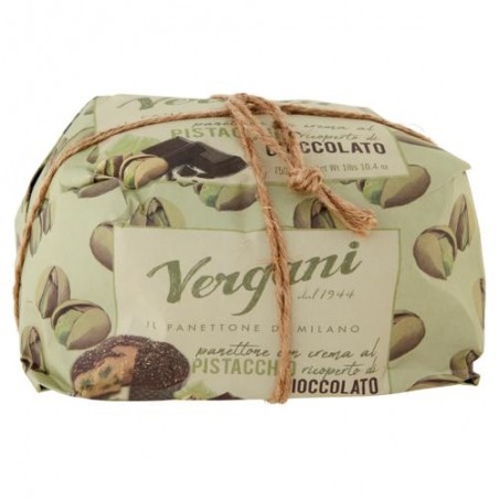 Panettone al pistacchio e cioccolato 750 gr - Vergani Gourmet