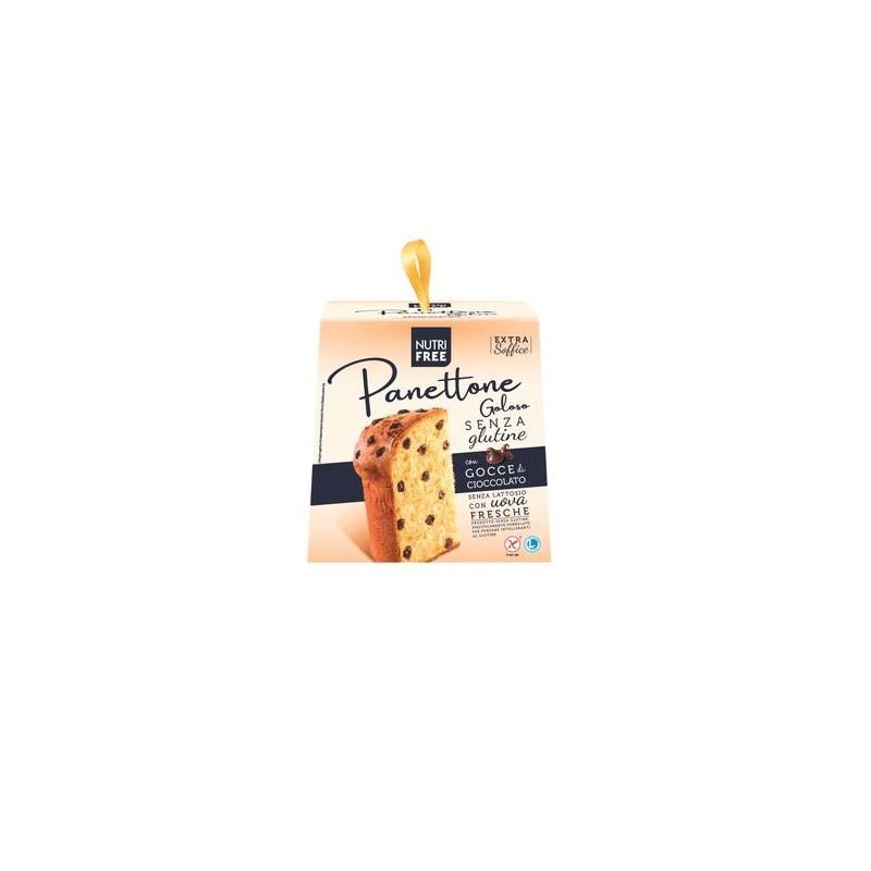 Panettone Goloso senza glutine con gocce di cioccolato 600 gr - NutriFree