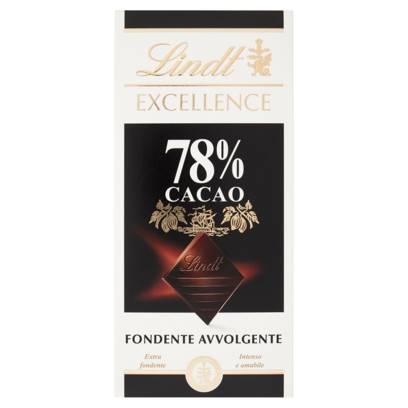 Tavoletta exellence 78% cacao 100 gr - Lindt - fronte