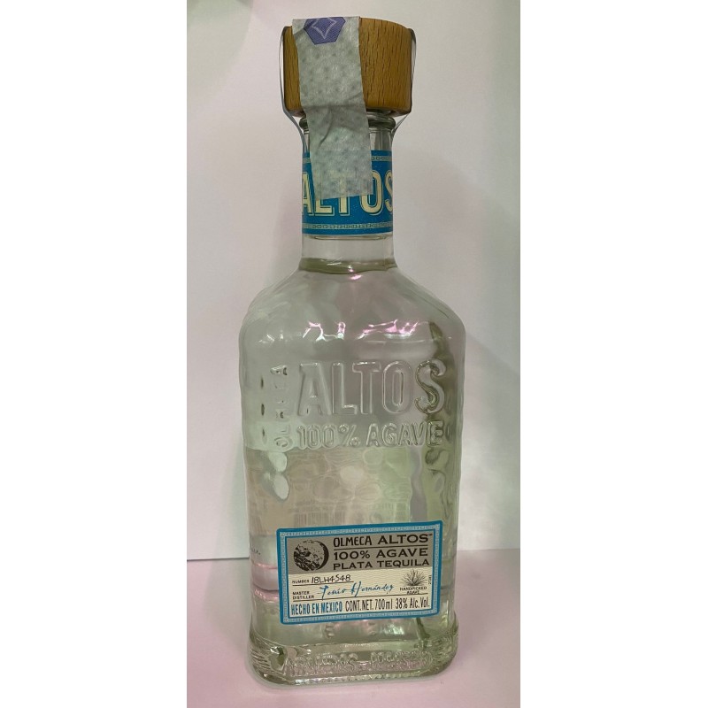 tequila altos  olmeca Platas blanca fronte