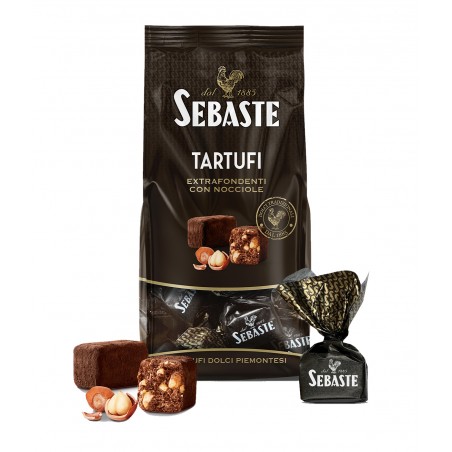 Tartufini Extrafondente con nocciole 180 gr - Sebaste