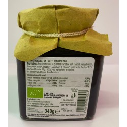 Confettura extra di frutti di bosco Bio 340 gr - Sotto Bosco retroetichetta