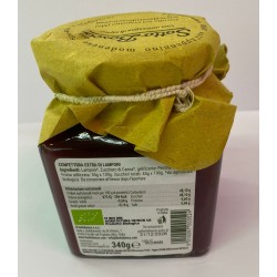 Confettura extra di Lamponi Bio 340 gr - Sotto Bosco etichetta retro