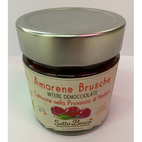 Amarene Brusche Bio 200 gr - Sotto Bosco fronte