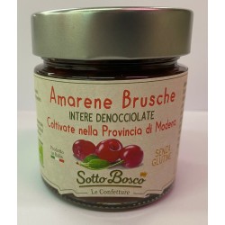 Amarene Brusche Bio 200 gr - Sotto Bosco etichetta fronte