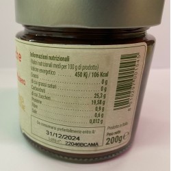 Amarene Brusche Bio 200 gr - Sotto Bosco - valori nutrizionali