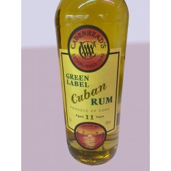 Rum cubano Green Label 11 anni 70 cl -  Cadenhead etichetta fronte