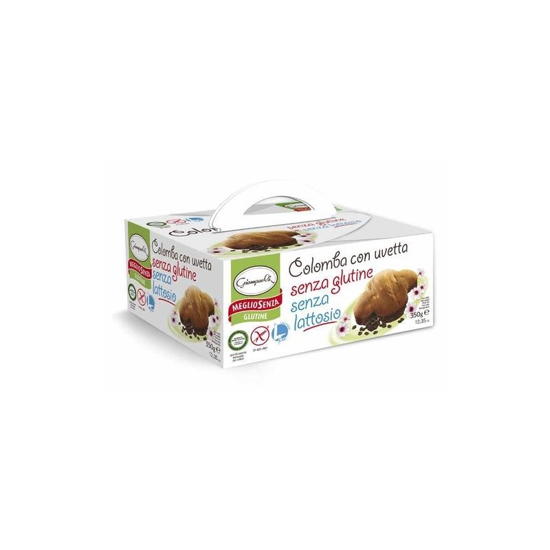 Colomba SENZA glutine/lattosio con uvetta 350 gr - Giampaoli