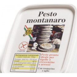 confezione di Pesto Montanaro 200 gr - S.a.p. salumificio Pavullese valori nutrizionali