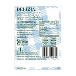 Olio Extra Vergine di Oliva "Delizia" 75 cl - Carapelli etichetta retro