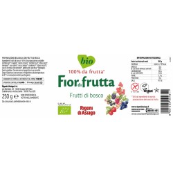 Confettura Bio Frutti di bosco Fiordifrutta 250 gr - Rigoni di Asiago - etichetta