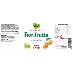 Confettura Bio di Albicocca Fiordifrutta 250 gr - Rigoni di Asiago - etichetta