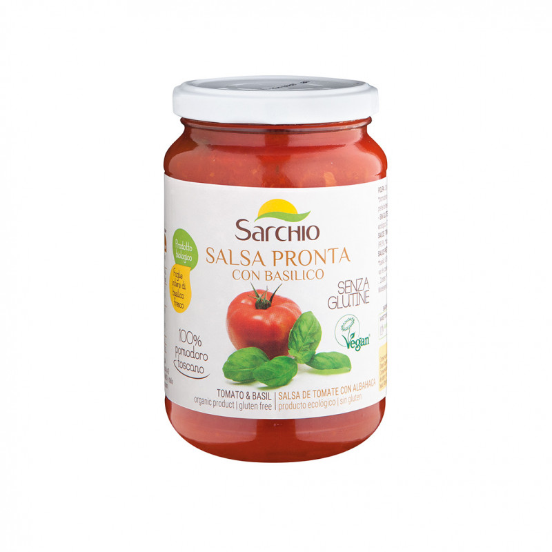 Salsa pronta con basilico bio 340 gr - Sarchio