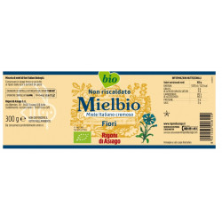 Mielbio Miele di Fiori bio 300 gr - Rigoni di Asiago - etichetta